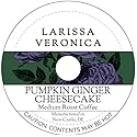 Pumpkin Ginger Cheesecake Medium Roast Coffee (Single Serve K-Cup Pods) (Gourmet, Naturally Flavored, Whole Coffee Beans) (12 pods, ZIN: 576536)