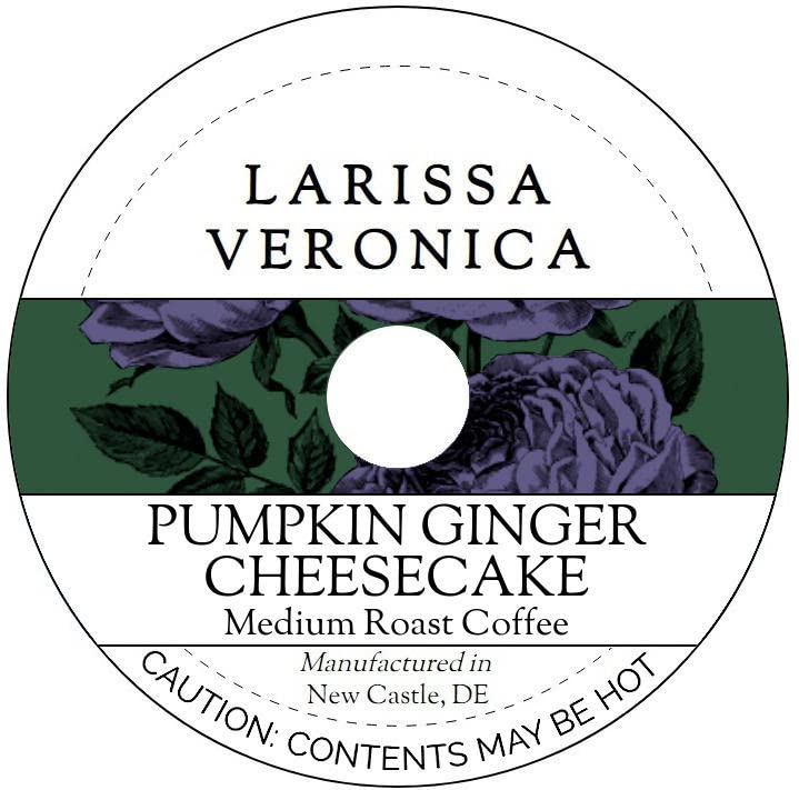 Pumpkin Ginger Cheesecake Medium Roast Coffee (Single Serve K-Cup Pods) (Gourmet, Naturally Flavored, Whole Coffee Beans) (12 pods, ZIN: 576536)