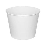 Karat C-FB130W_Bundle 130 oz Food Buckets with Paper Lids (215mm) - (Case of 125)