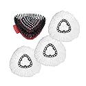 FENNIDICE Replacement Compatible for O-Cedar/Vileda Easywring 1-Tank System, Microfiber Mop Refills, Scrub Brush, Base & Mop Stick