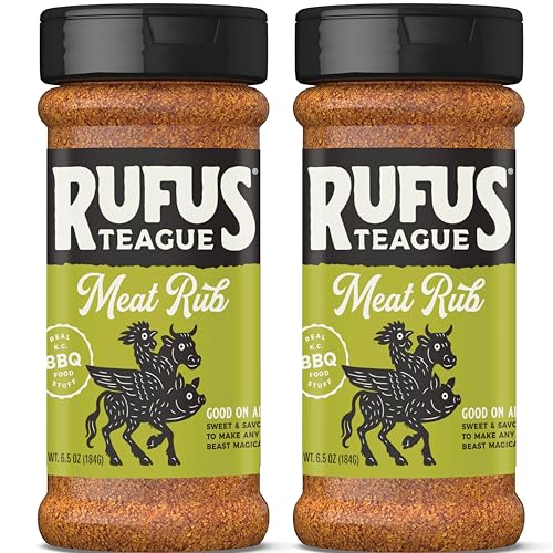 Rufus Teague Meat Rub, 2 Pack, Premium Barbecue Seasoning & Dry Rub for Smoking and Grilling, Award-Winning Flavor for Beef, Pork & Chicken