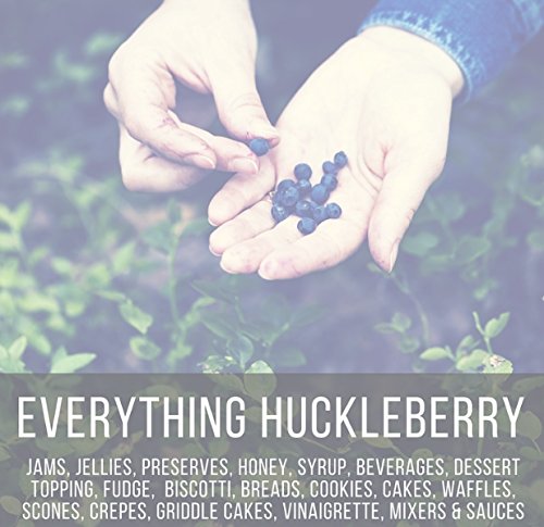Bounty Foods Huckleberry Jam 9 oz Hand-Picked Wild Fruit Grown in Montana Berries - Breakfast, Desserts, Toppings, Pie Fillings Non-GMO (HJM)