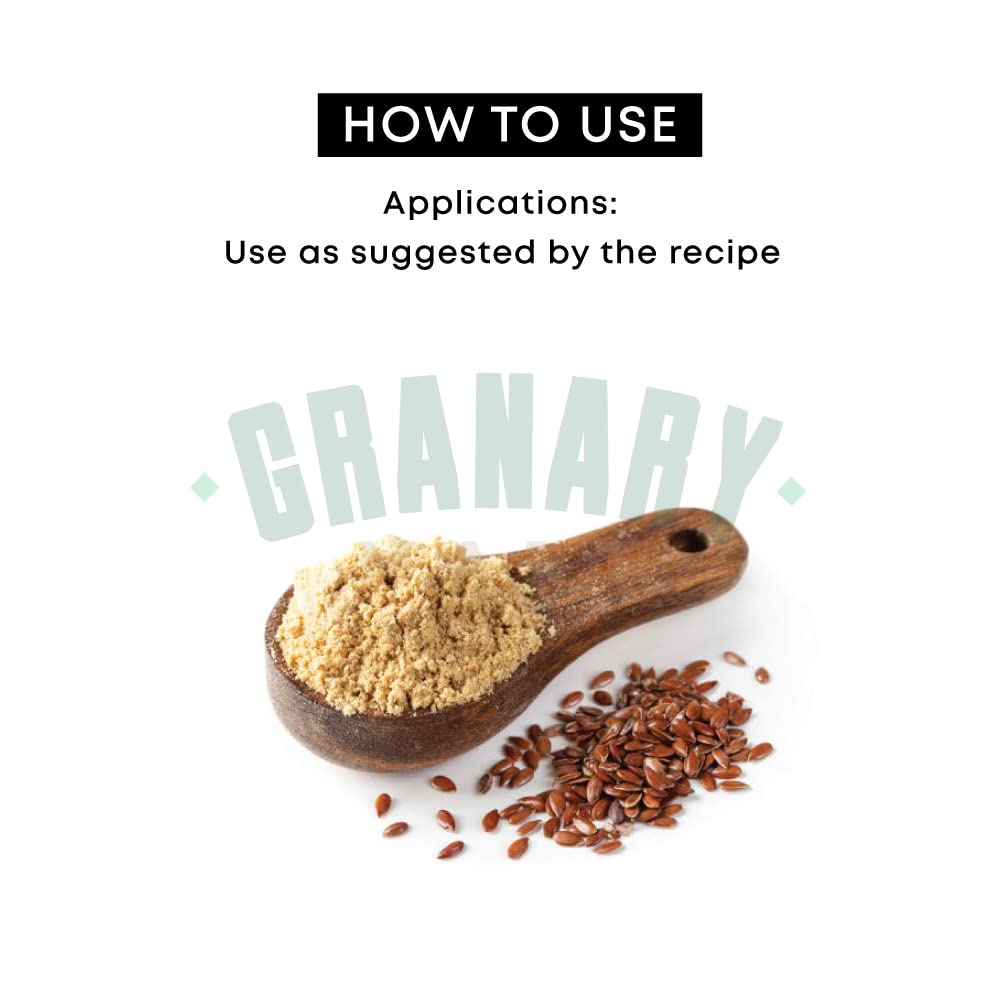 Flax Seed Meal Flour by Granary Mart- Rich in Protein/Omega 3,6 & 9/Fiber - GMO-FREE - Freshly Milled in USA - Keto-Friendly/Vegan - Affordable Bulk