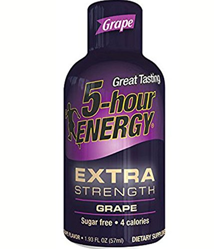 5 Hour Energy Extra Grape, 2 Count, Pack of 6