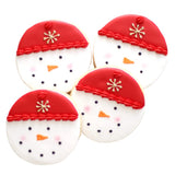 ½ Dz. Snowman Head Cookies! Winter Birthday Party Christmas Snow Themed Favors or Gift!