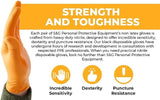 S&G Orange Nitrile Gloves | 100 Pcs | Medium | Disposable Latex-Free 8Mil Thick Heavy Duty Powder-Free for Mechanics, Industrial