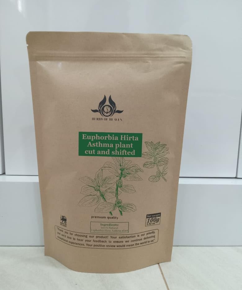HERBS OF HEAVEN 100g Euphorbia Hirta Asthma Cut & Shifted - 100% Pure Natural Tea - Premium Quality for Brewing Herbal Tea
