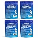 SparkFizz Toilet & Drain Cleaning Tablets - Powerful Foaming Cleaner - Removes Odor & Buildup - Septic Safe - 4/8 / 16 Count (1)
