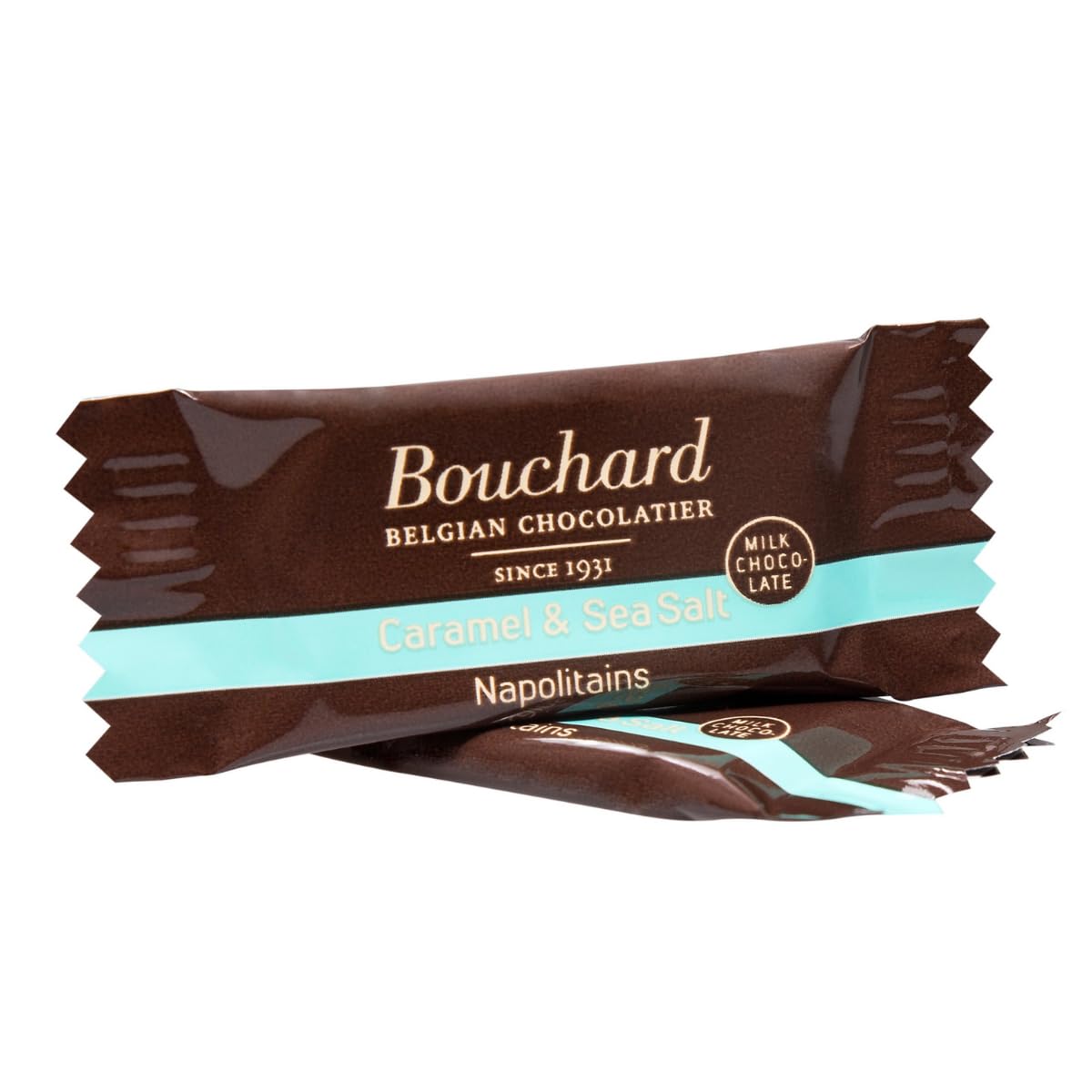 Bouchard Belgian Milk Chocolate with Caramel & Sea Salt (5.29 OZ / 150g) (Pack of 4)