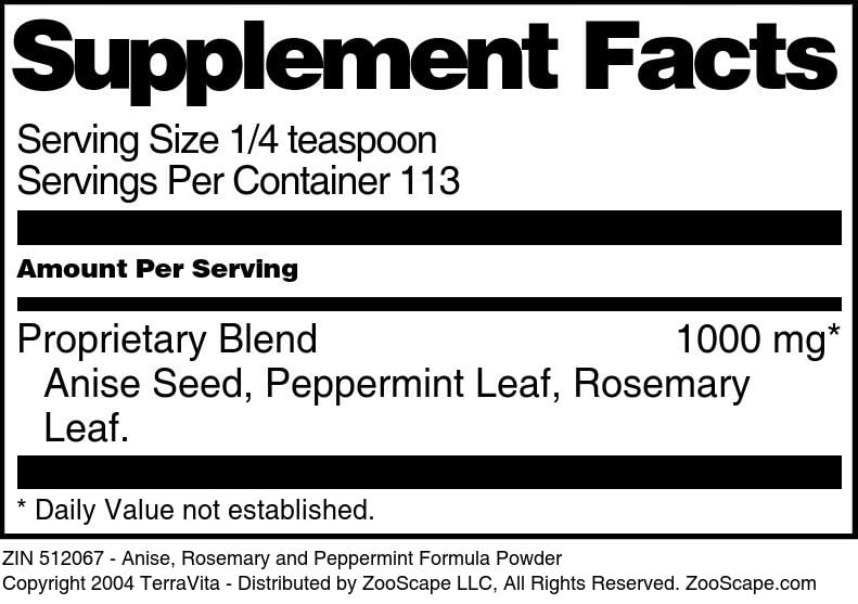 Anise, Rosemary and Peppermint Formula Powder (4 oz, ZIN: 512067) - 3 Pack