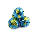 (All City Candy) Foiled Solid Milk Chocolate World Globes - Bulk Bags (2 LB Bag)