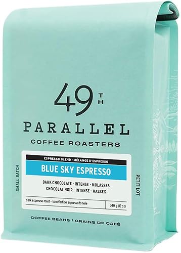 49th Parallel Coffee Roasters - Roasted Coffee Beans (Blue Sky Espresso, 12 ounce)
