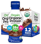 Orgain Organic Protein Shake, Grass Fed Dairy, Creamy Chocolate - 26g High Protein Whey Shake, Ready to Drink, Gluten Free, No Soy Ingredients, No