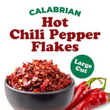 Food to Live Calabrian Hot Chili Pepper Flakes, 4.41 Pounds - Dried Large-Cut Italian Red Crushed Pepper, Spicy Seasoning. All Natural Vegan, Kosher