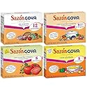 Sazon Goya Unique Seasoning Variety 4-Pack Bundle, Culantro Y Achiote (with Coriander & Annatto),Con Azafran, Coriander and Annatto, Sazon Without