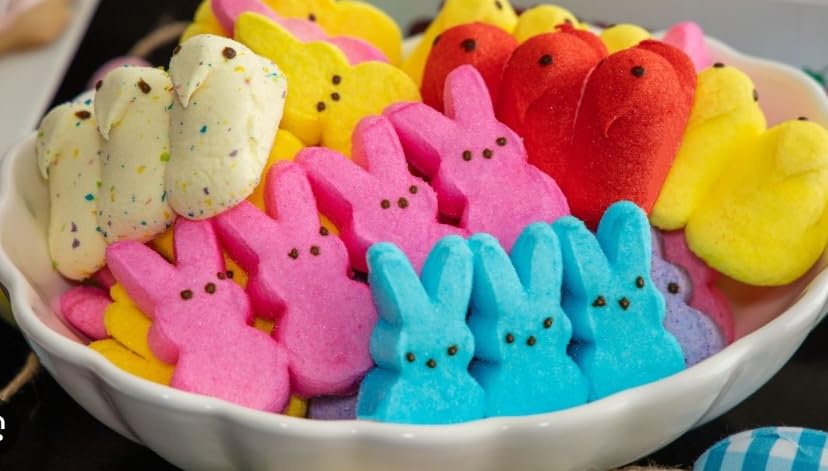 Peeps Marshmallow Chicks and Bunnies Variety Pack; Value Pack Bundle (Yellow/Blue)