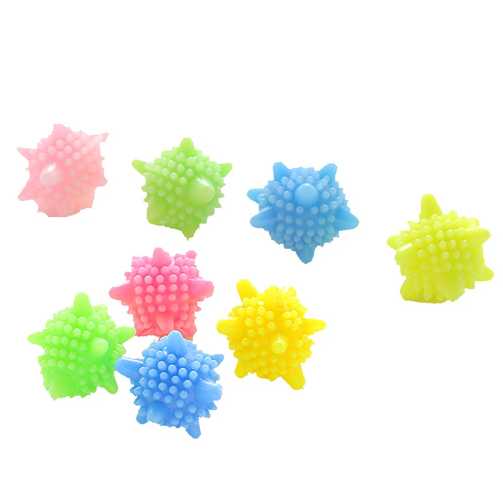 YZBear 8pcs Laundry Ball Reusable Solid Colorful Washing Ball Washing Machine Anti-Winding Balls Set Random Color