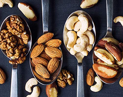 Food to Live - Mixed Raw Nuts, 1 Pound Cashews, Brazil Nuts, Walnuts, Almonds, Unsalted, Raw, Kosher, Vegan, Bulk