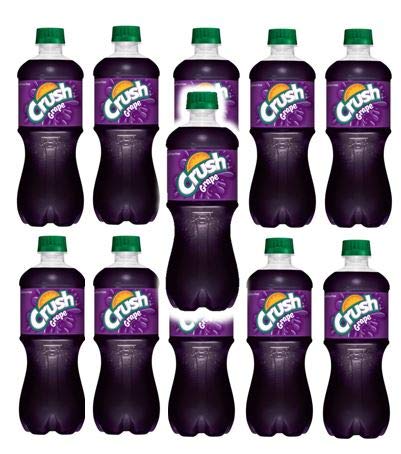 Crush Grape 20 oz Soda Bottles (Pack of 12, Total of 240 FL OZ)