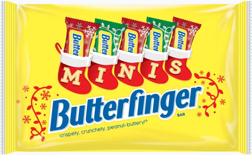 Butterfinger, Chocolatey, Peanut-Buttery, Holiday Minis Candy Bars, White Elephant Gifts, 9.4 Oz