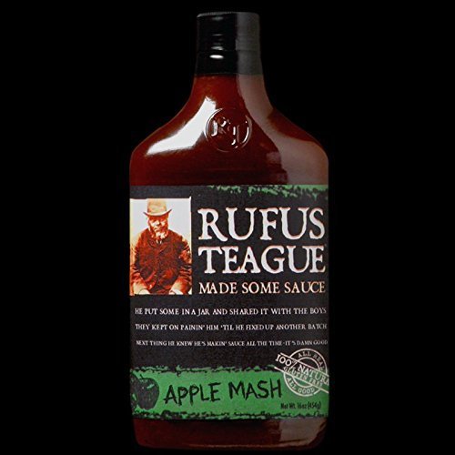 Rufus Teague BBQ Sauce 16oz Flask Shaped Bottle (Pack of 3) Choose Flavor Below (Apple Mash) by Rufus Teague