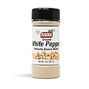 Badia Ground White Pepper, 2 oz - Smooth, Mellow Heat and Delicate Flavor for Light Sauces, Soups, Poultry and Seafood