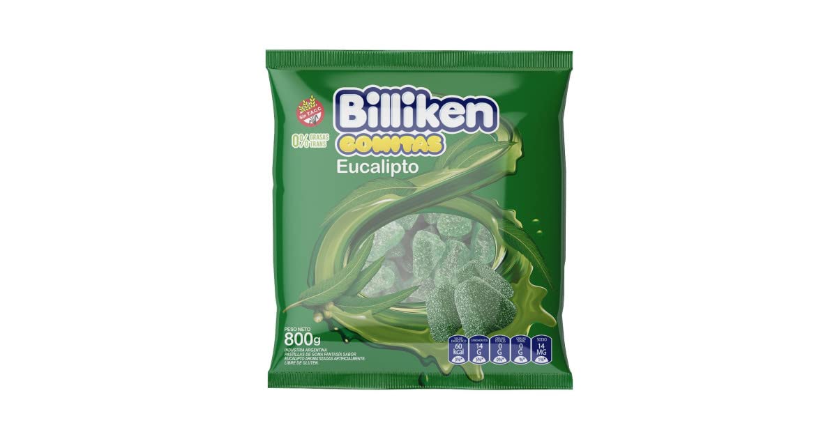 Gummies Billiken eucalyptus flavor gomitas eucalipto 800gr