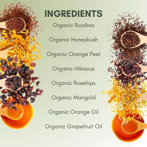 Organic Blood Orange Rooibos Loose Leaf Tea - 2oz Bag (Approx. 30 Servings) | Full Leaf Tea Co.