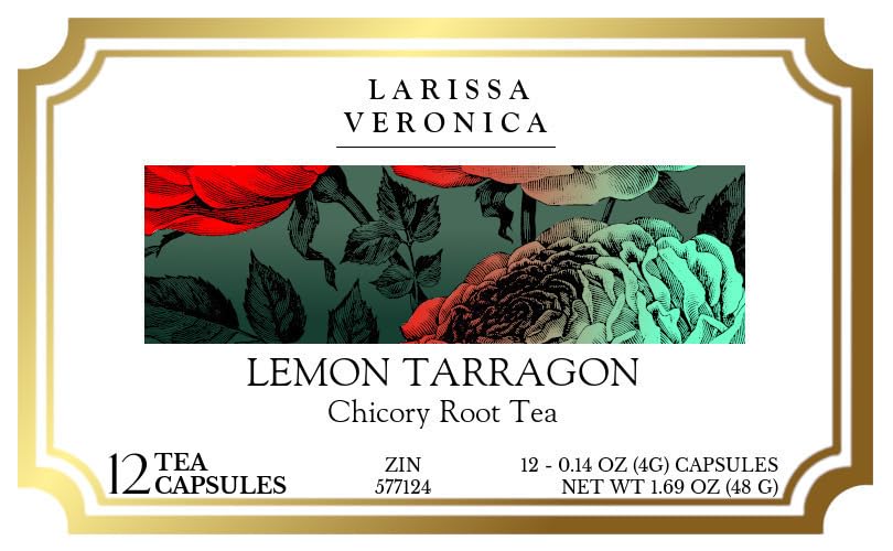 Lemon Tarragon Chicory Root Tea (Single Serve K-Cup Pods) (12 pods, ZIN: 577124) - 2 Pack