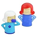 LEEFONE Angry Mom Microwave Cleaner and Chilly Mama Freezer Odor Absorber, 2 PCS Kitchen Gadget Tools Quickly Removes Stains and Odors (Steaming Mama