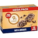 Fiber One Chewy Bars, Oats and Chocolate, Fiber Snacks, Mega Pack, 15 Ct, 21.2 oz