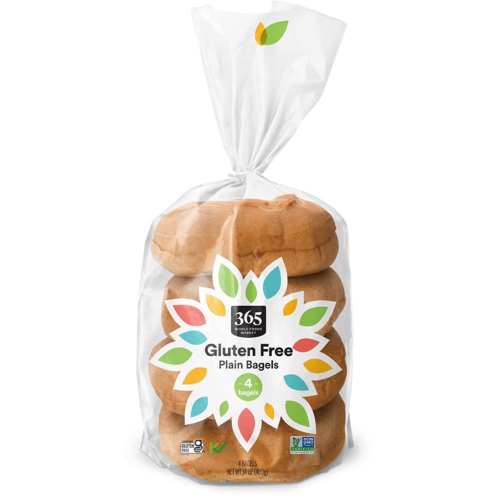 365 by WFM, Gluten Free, Plain Bagels, 14 oz, Ambient