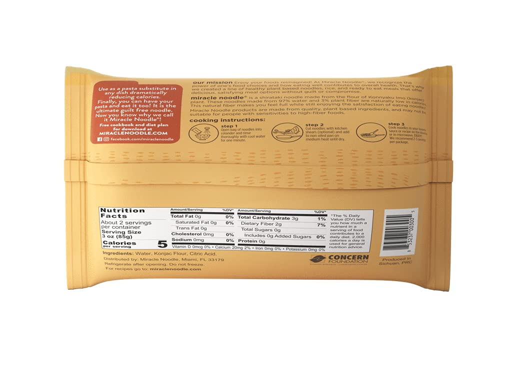 Miracle Noodle Pasta, Angel Hair, 7 Ounce (Pack of 1)