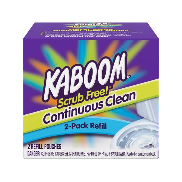 Kaboom Scrub Free! Continuous Clean Toilet Cleaning Refill Tablets (2 Count Per Package) *Refill Tablets Only.