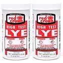 The Boyer Lye for Soap Making, Sodium Hydroxide Pure High Test Lye Food Grade, Caustic Soda, Drain Cleaner and Clog Remover, 2 Pack 2.2 lbs