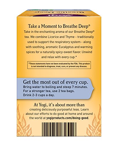 Yogi Tea, Breathe Deep, 16 Count, Packaging May Vary
