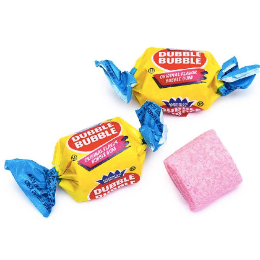 Dubble Bubble Original Flavor Bubblegum Individually Twist Wrap Bulk Candy (2 Pound)