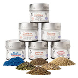Luxury Gourmet Seasonings, Spices & Infused Sea Salts Collection | Non GMO, All Natural | 6 Magnetic Tins | Handmade in Small Batches | Sustainably