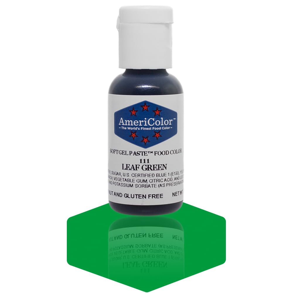 AmeriColor, Leaf Green, .75 Ounce Bottle, Soft Gel Paste Food Color