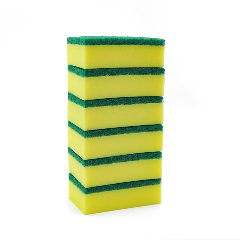 A Plus Kitchen Cleaning Sponge, Heavy Duty Non-Scratch Sponge for Non-Stick & Delicate Surfaces (When Used Gently), High Density, Dual-Side