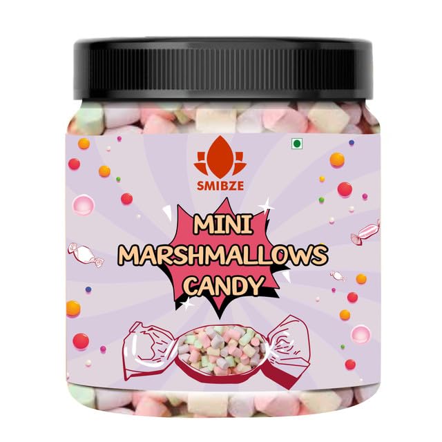 SMIBZE Natural Mini Marshmallows Candy 250 GM (Pack of 1) SMIBZE
