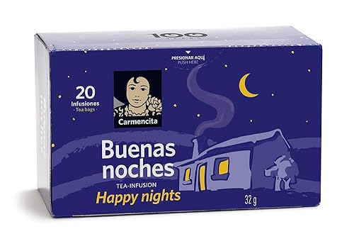Carmencita. Happy Nights Tea Infusion. Buenas Noches (20 teabags). 32g (1.13oz). Pack of 2.