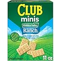 Club Minis Crackers, Lunch Snacks, Snack Crackers, Hidden Valley Ranch, 11oz Box (1 Box)