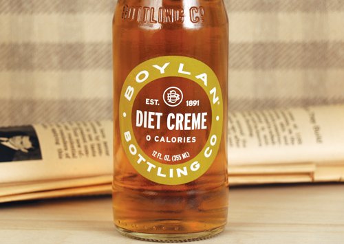 Boylan Soda, Diet Cream, 12 fl oz (24 Glass Bottles)