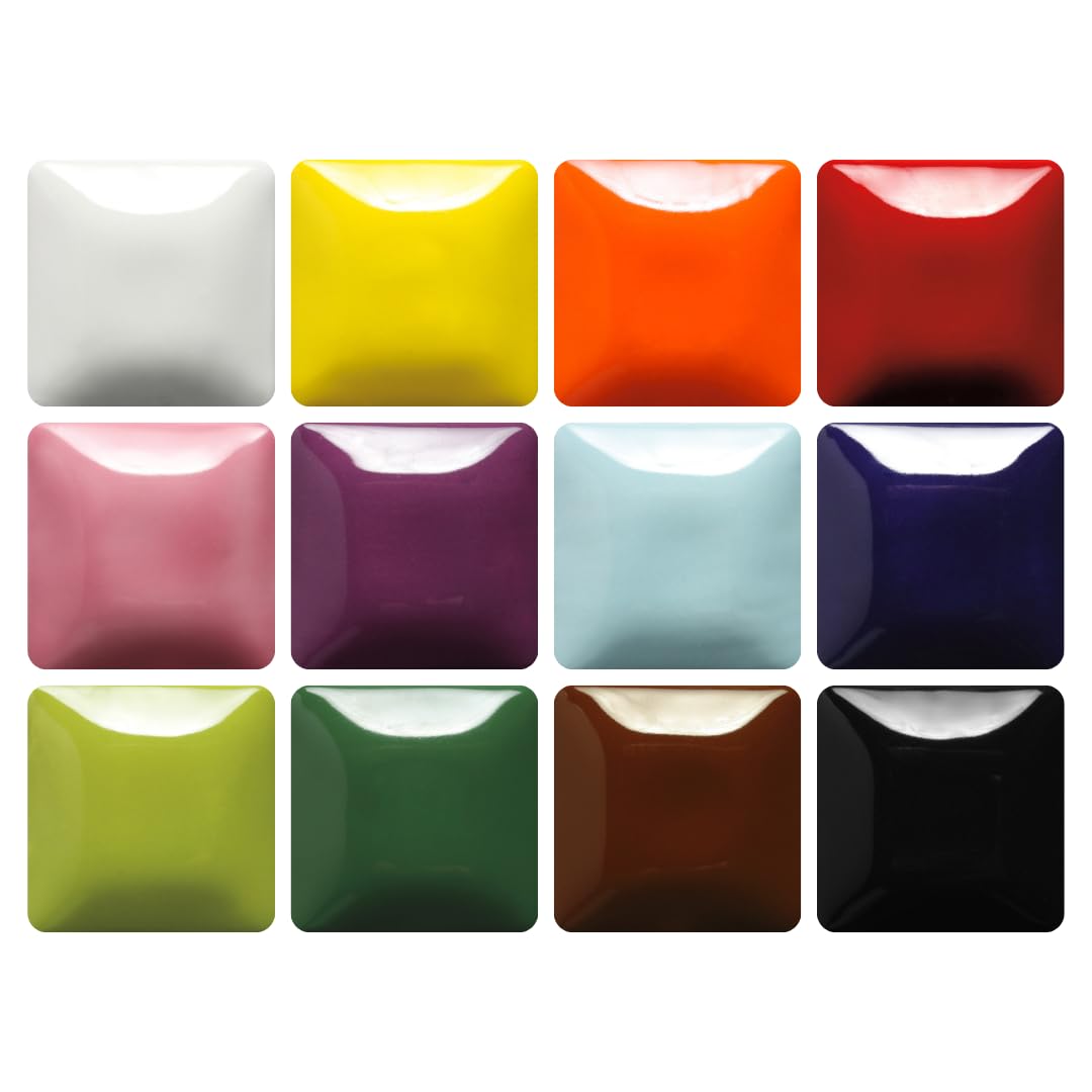 Mayco Stroke & Coat Wonderglazes 12-Color Set #1, 12 Pints