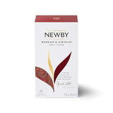 Rosehip & Hibiscus - 25 Individually Wrapped Tea Bags - Fruity & Caffeine-Free Herbal Tea by Newby Teas