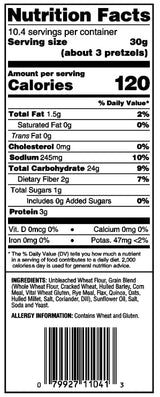 Unique Snacks - Multi Grain Splits Pretzels, Homestyle Baked, Certified OU Kosher and non-GMO, 11 oz Bag (6 pack) No artificial flavors 66 Ounce