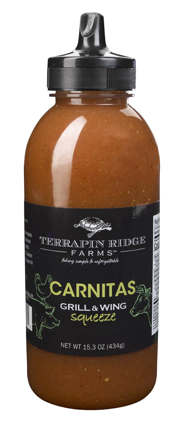 Terrapin Ridge Farms Carnitas Grill and Wing Squeeze - Mexican-Inspired Sauce -15.3 Ounce Squeeze Bottle