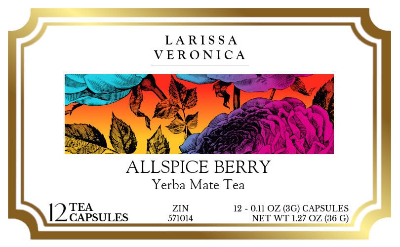 Allspice Berry Yerba Mate Tea (Single Serve K-Cup Pods) (12 pods, ZIN: 571014) - 2 Pack