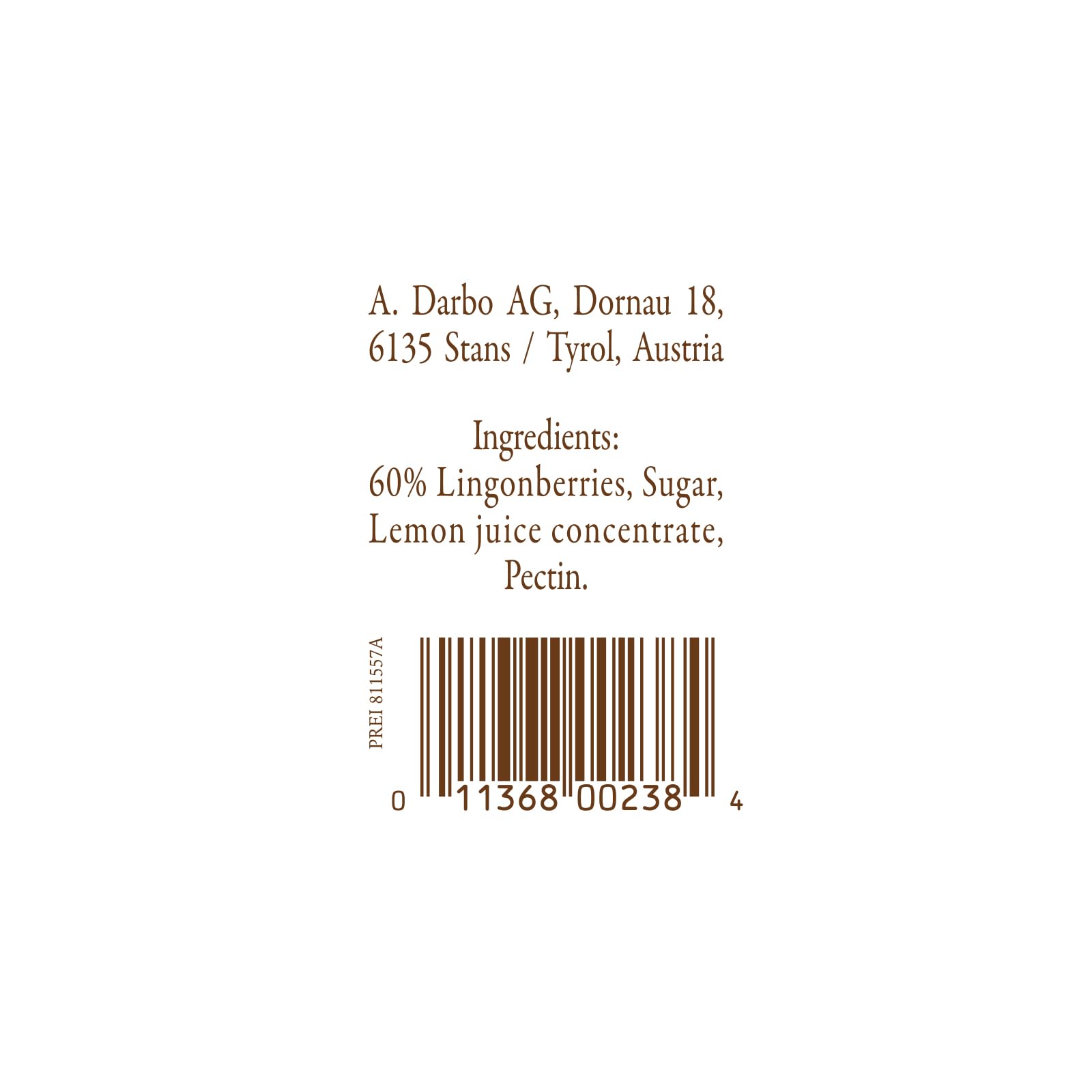 Darbo Conserves, Sauce Wild Lingonberry, 14.1 Ounce - Pack 1